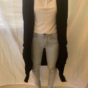 Long Length Black Cardigan